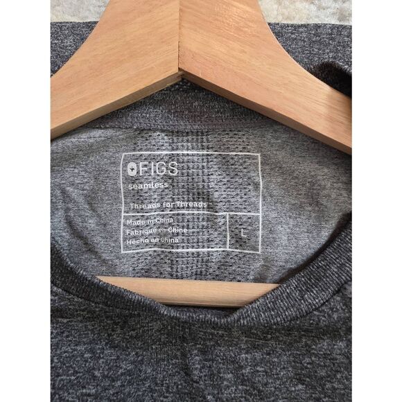 Figs Seamless Long Sleeve T Grey Size L - Picture 7 of 10